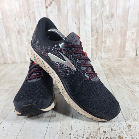 Brooks Glycerin 17 Mens Running Shoes Black Red Silver‎ 1102961D021 Size 12 D main image 7